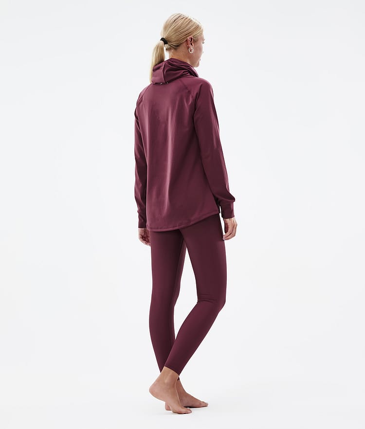 Snuggle W 2022 Baselayer tights Dame 2X-Up Burgundy