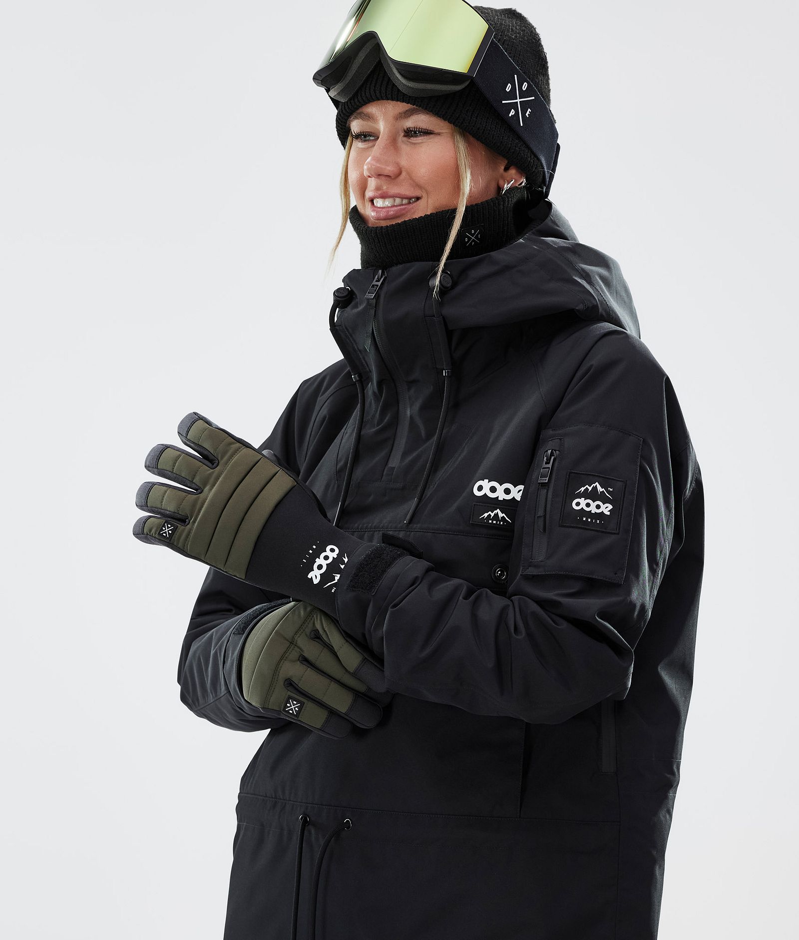Ace 2022 Ski Gloves Olive Green, Image 3 of 5
