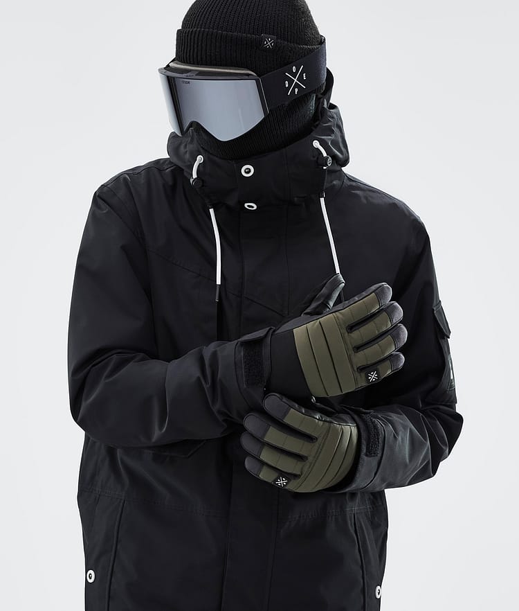Ace 2022 Ski Gloves Olive Green, Image 4 of 5