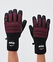 Ace 2022 Guantes de esquí Hombre Burgundy