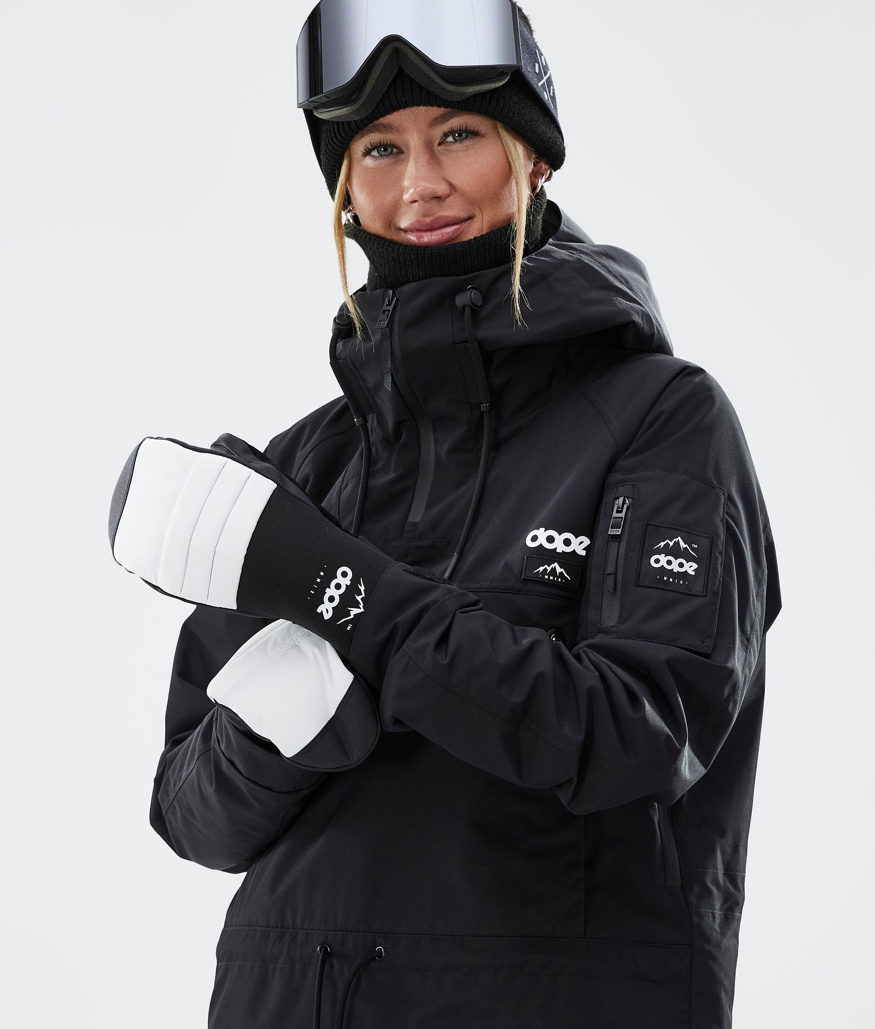 White shop snow mittens