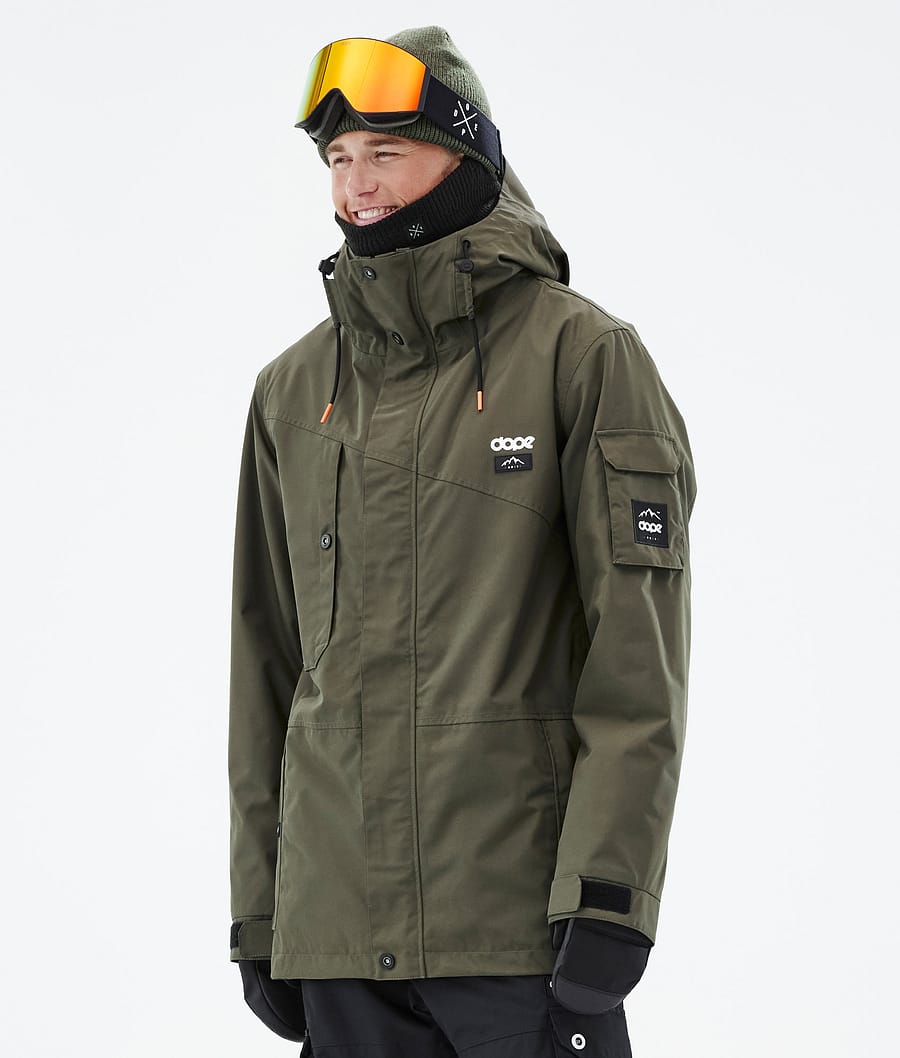 Adept Bunda na Snowboard Pánské Olive Green