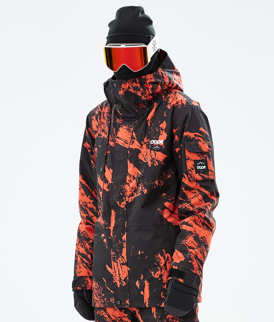 Adept Ski Jacket Men Paint Orange