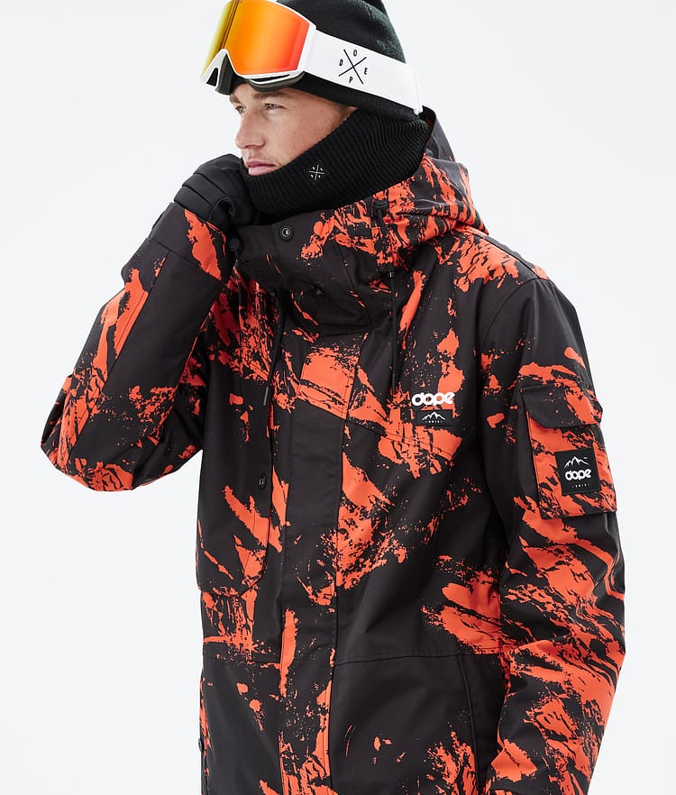 Adept Snowboardjacke Herren Paint Orange