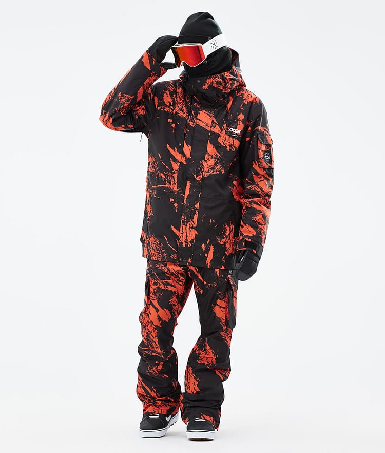 Adept Snowboardjacke Herren Paint Orange, Bild 3 von 10