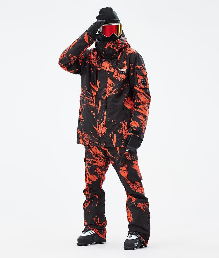 Adept Veste de Ski Homme Paint Orange, Image 3 sur 10