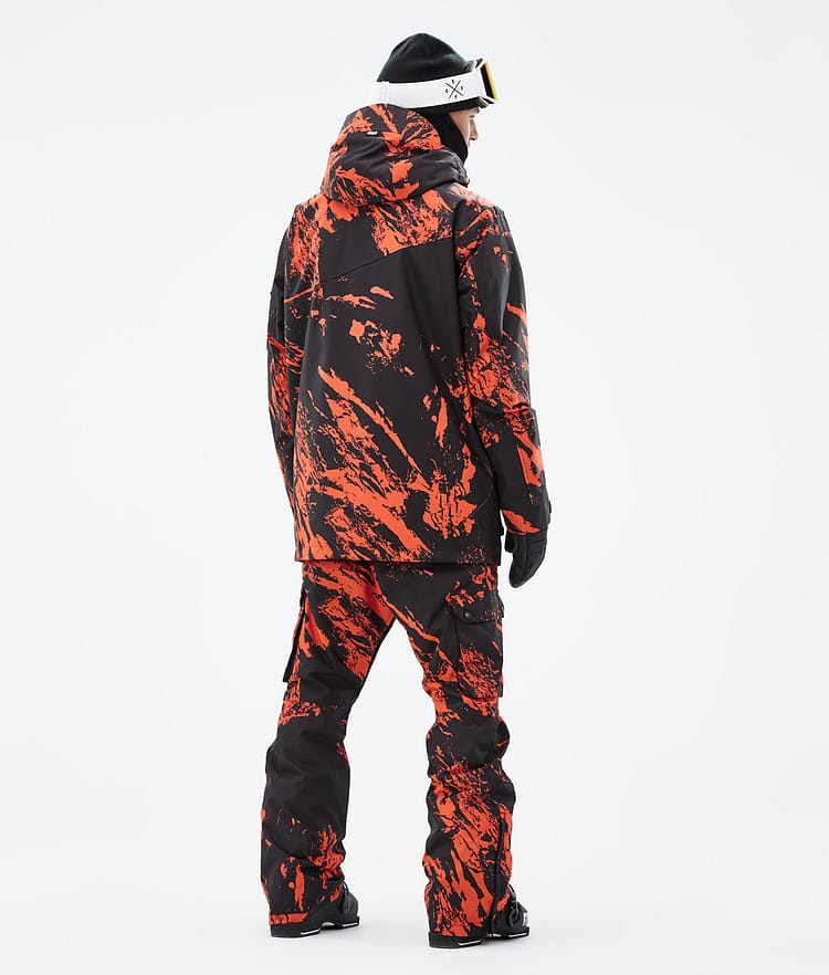 Adept Veste de Ski Homme Paint Orange