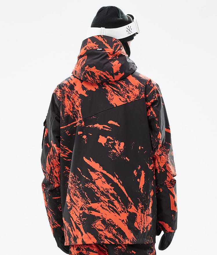 Adept Ski Jacket Men Paint Orange