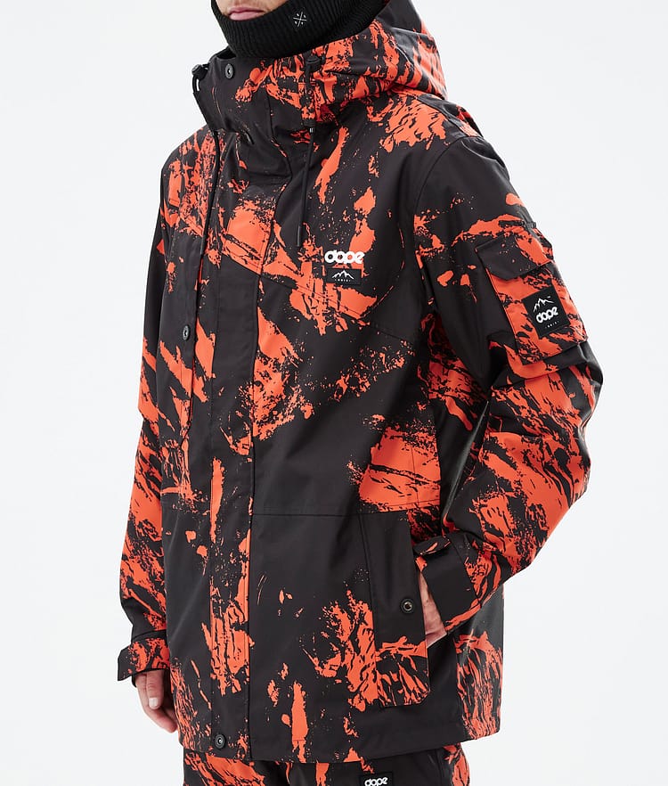 Adept Snowboard Jacket Men Paint Orange