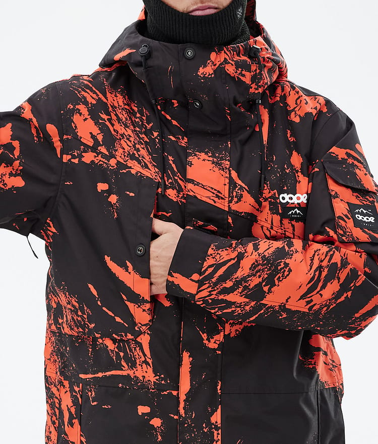 Adept Ski Jacket Men Paint Orange