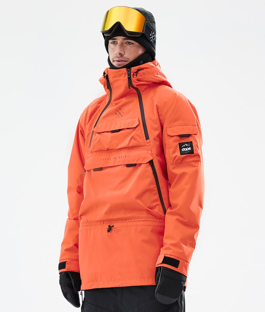 Akin Snowboard Jacket Men Orange Renewed