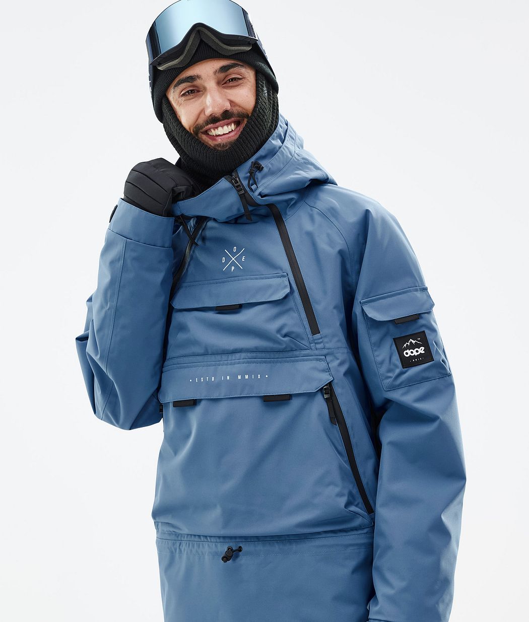 Akin Snowboard Jacket Men Blue Steel
