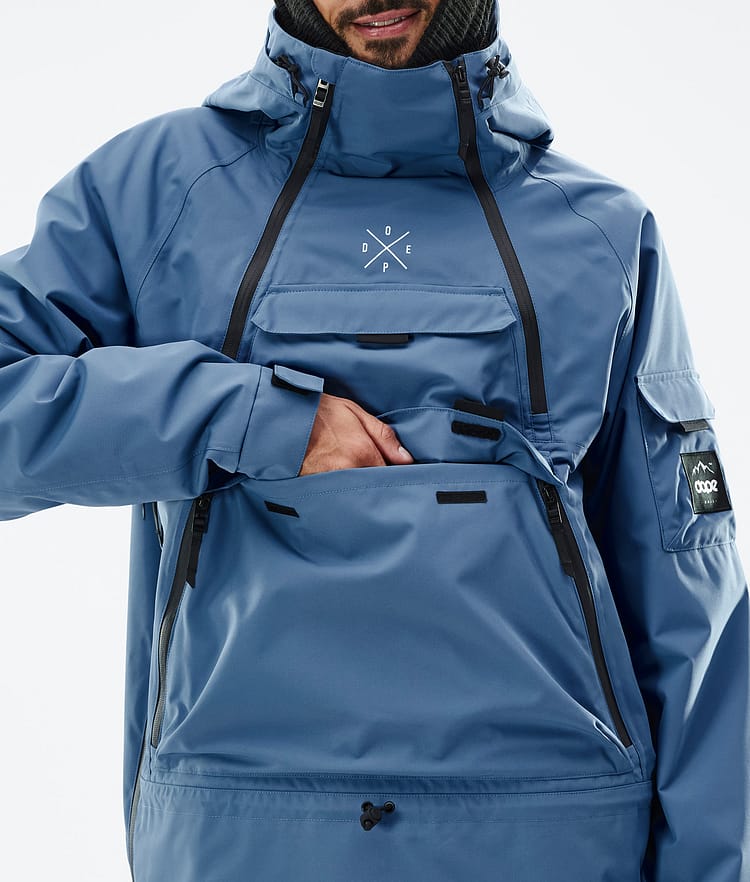 Akin Ski Jacket Men Blue Steel, Image 9 of 9