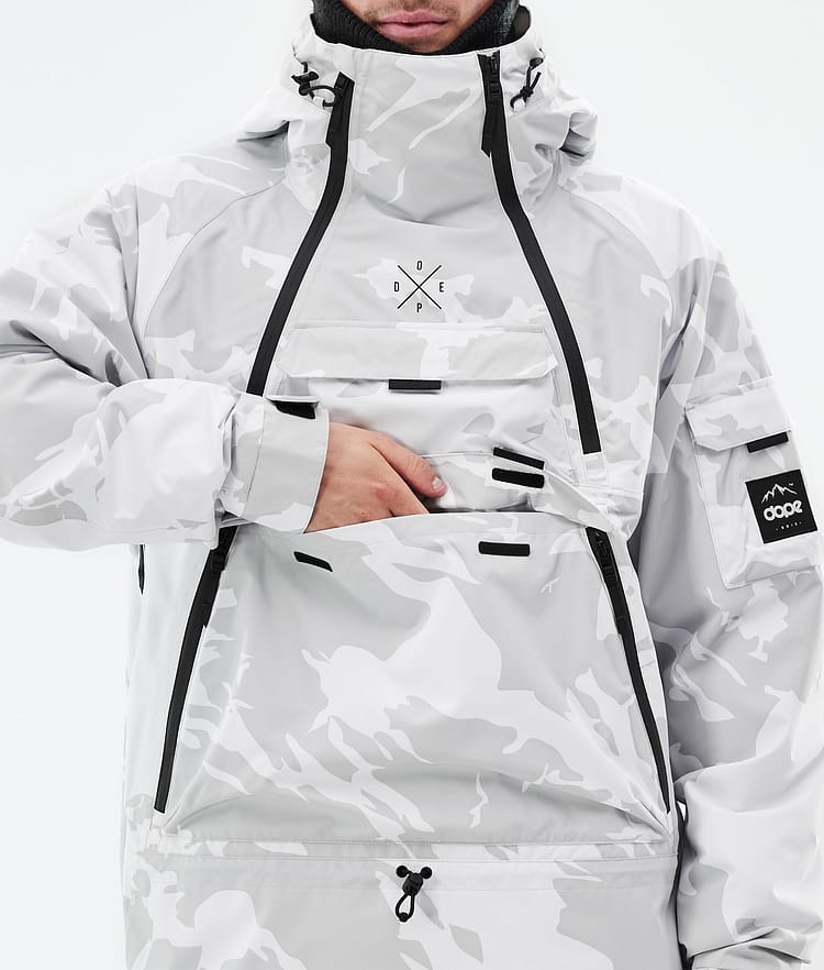 Akin Snowboard Jacket Men Grey Camo, Image 8 of 8