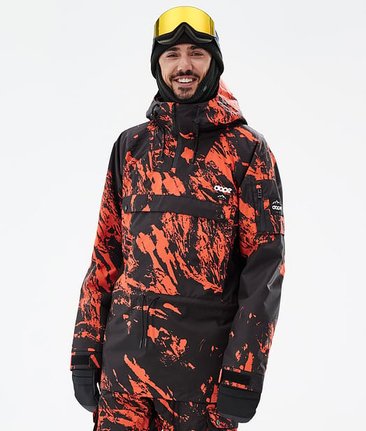 Annok Snowboardjacka Herr Paint Orange