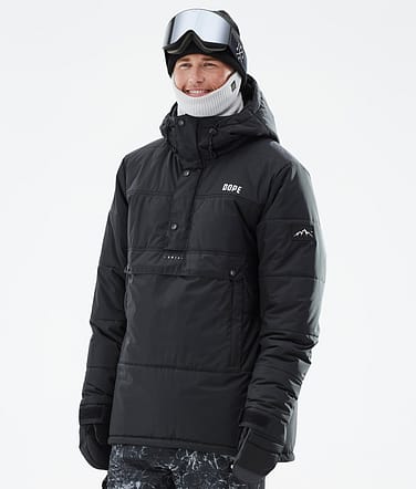 Puffer Bunda na Snowboard Pánské Black