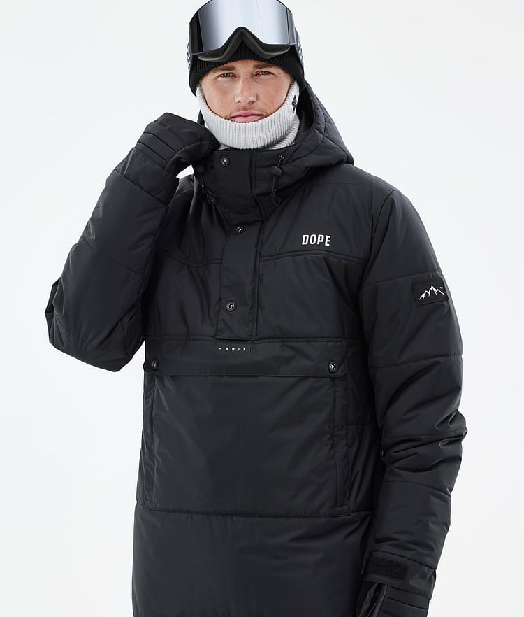 Puffer Snowboard Jacket Men Black, Image 2 of 9