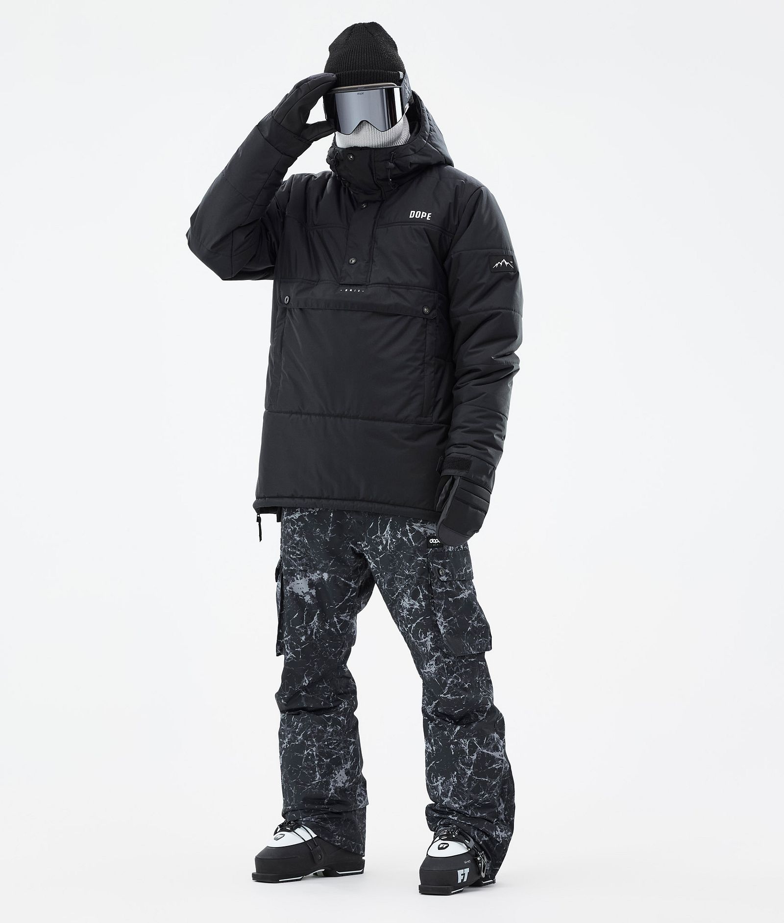 Puffer Lyžařská Bunda Pánské Black, Obrázek 3 z 9
