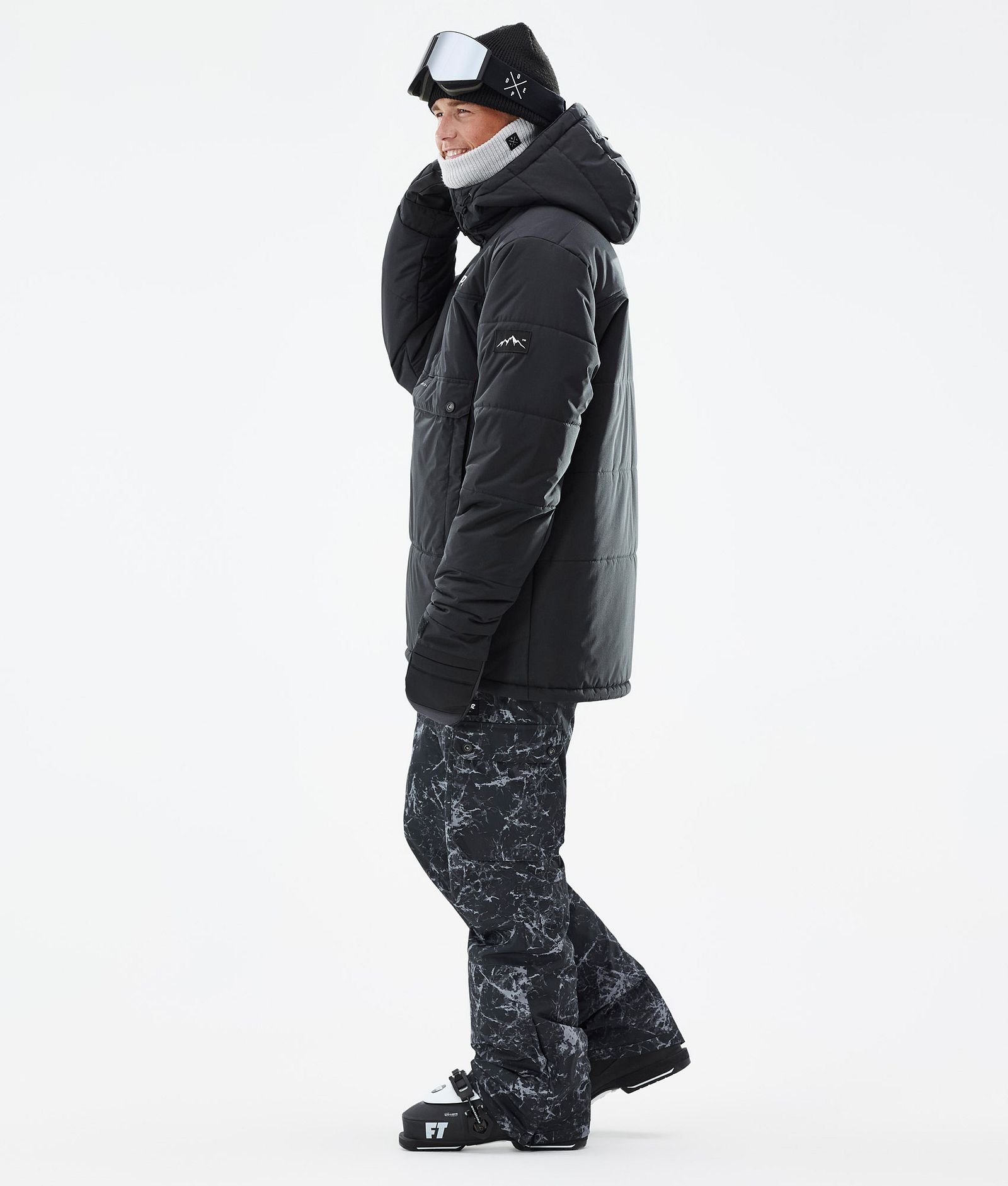 Puffer Lyžařská Bunda Pánské Black, Obrázek 4 z 9