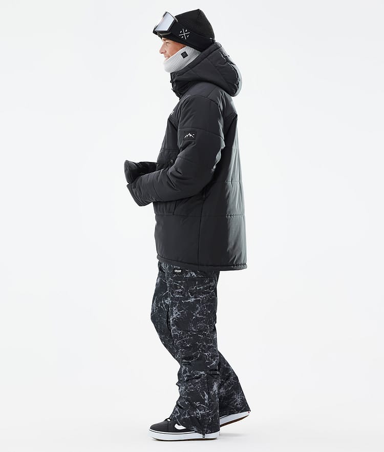 Puffer Snowboard Jacket Men Black, Image 4 of 9