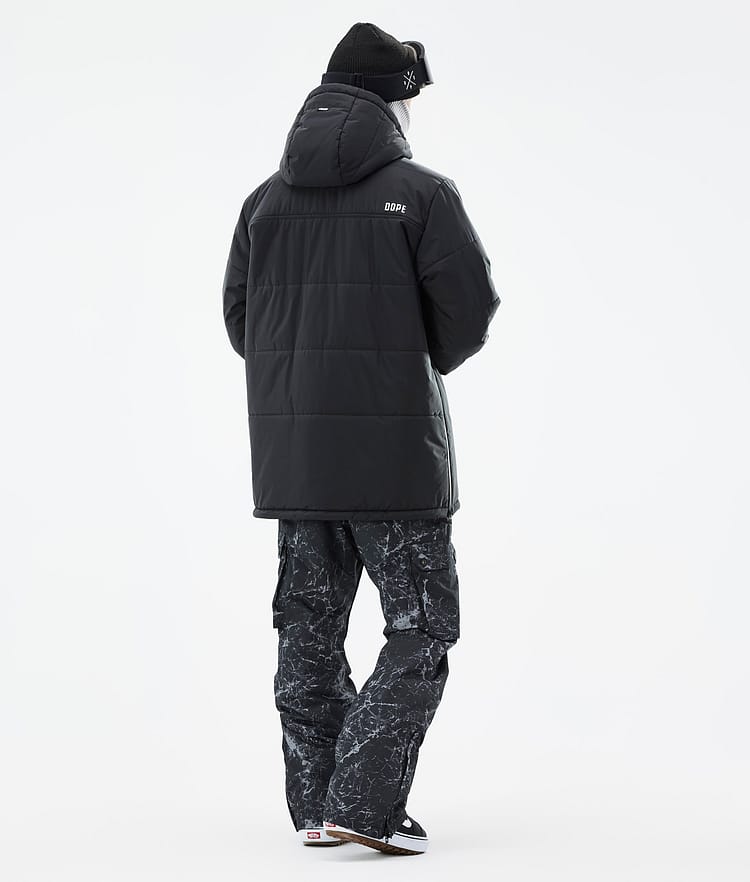 Puffer Snowboard Jacket Men Black, Image 5 of 9