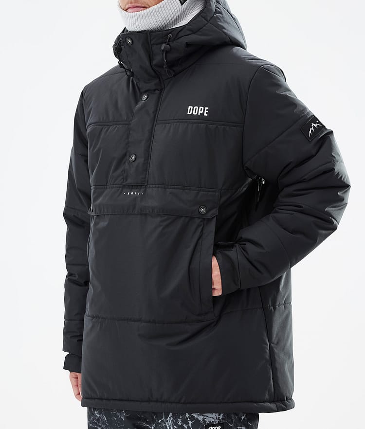 Puffer Snowboard Jacket Men Black, Image 8 of 9