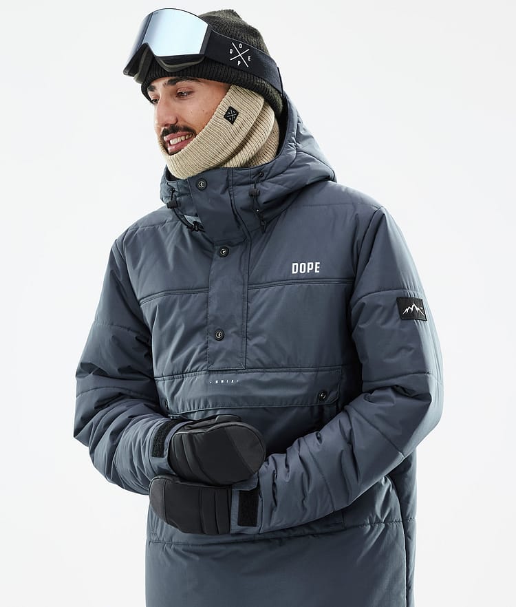 Puffer Kurtka Snowboardowa Mężczyźni Metal Blue