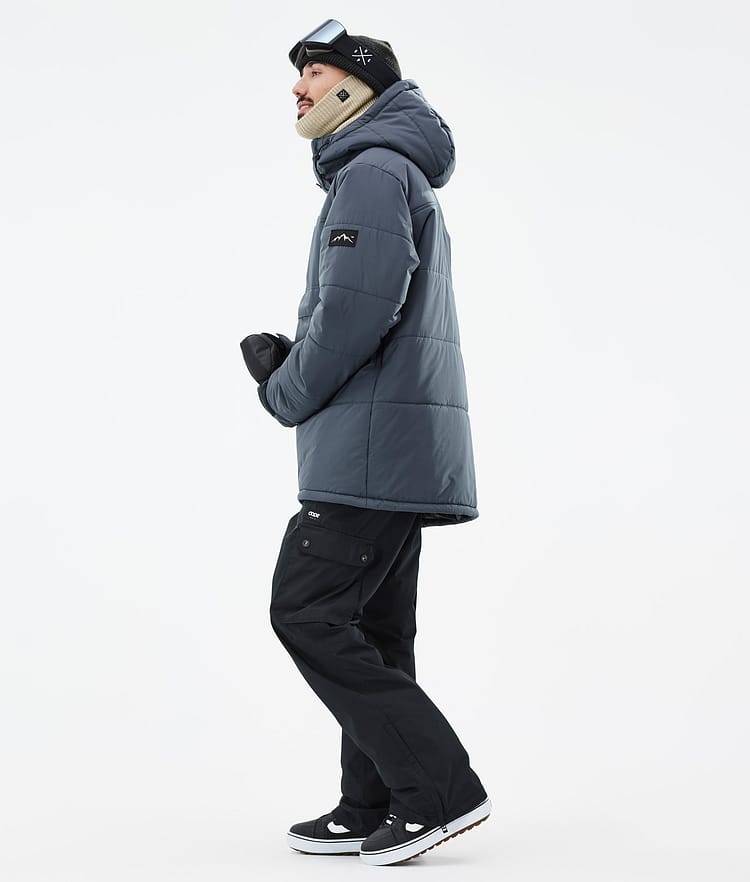 Puffer Kurtka Snowboardowa Mężczyźni Metal Blue