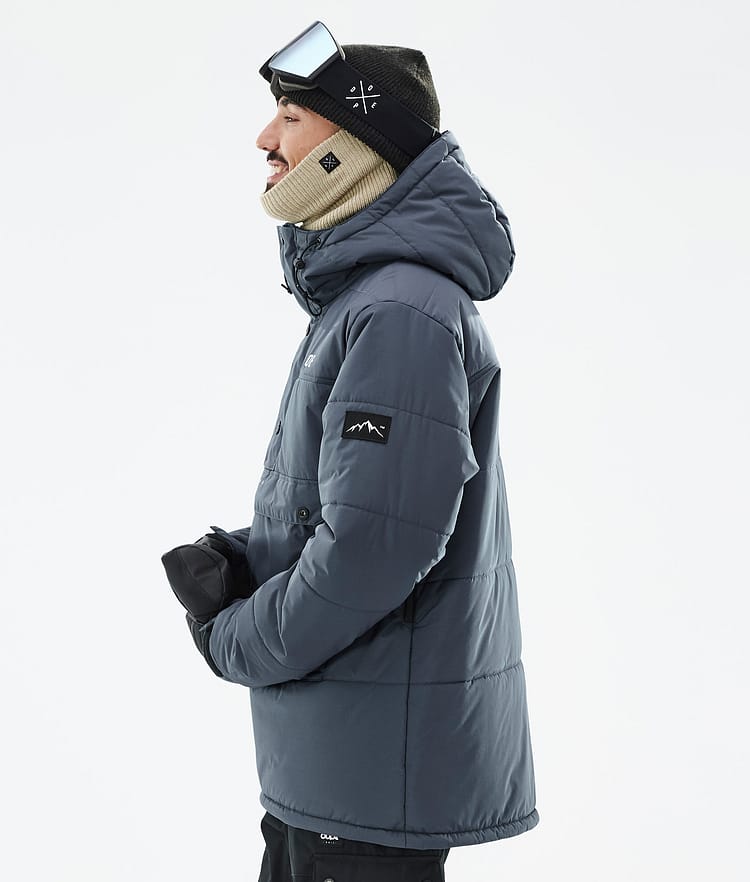 Puffer Kurtka Snowboardowa Mężczyźni Metal Blue