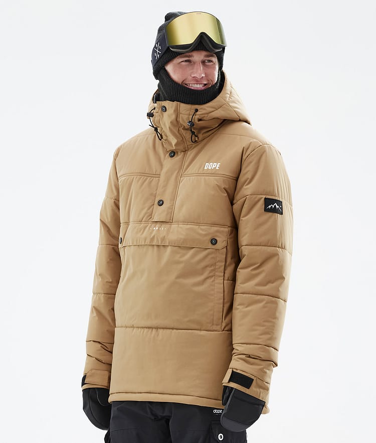 Puffer Snowboard Jacket Men Gold Renewed, Image 1 of 9