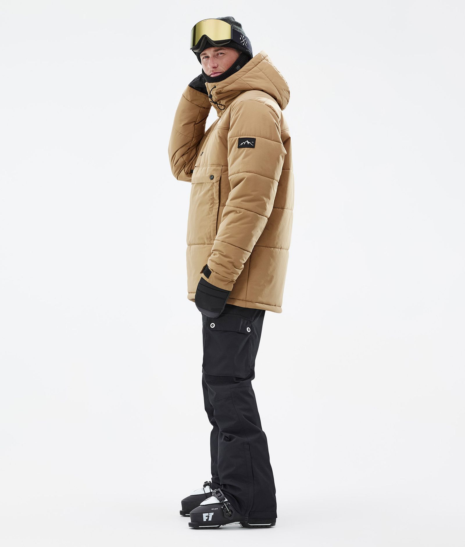 Puffer Lyžařská Bunda Pánské Gold, Obrázek 4 z 9