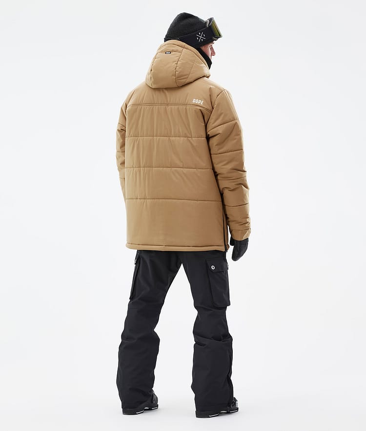 Puffer Ski Jacket Men Gold