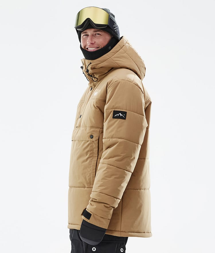 Puffer Ski Jacket Men Gold