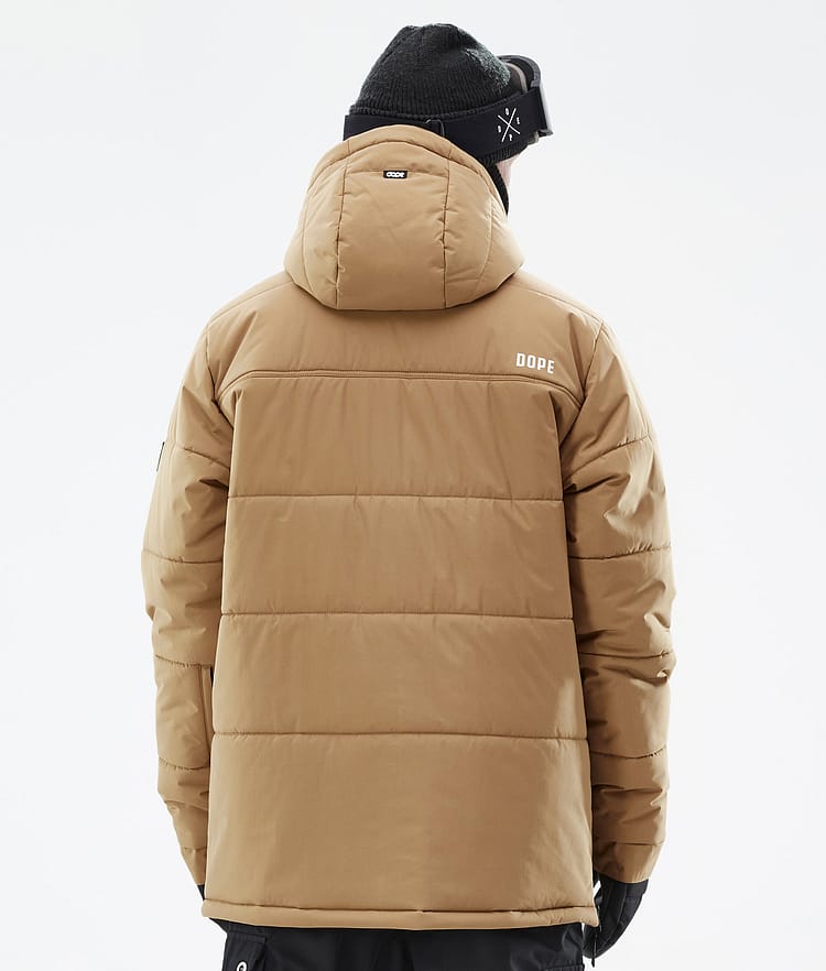 Puffer Ski Jacket Men Gold