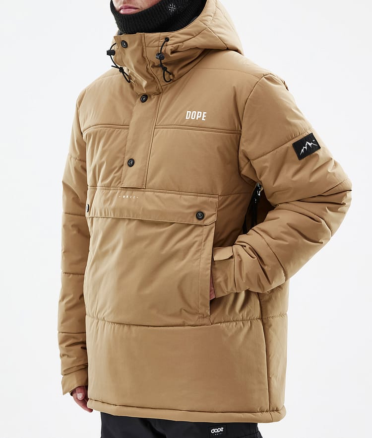 Puffer Ski Jacket Men Gold