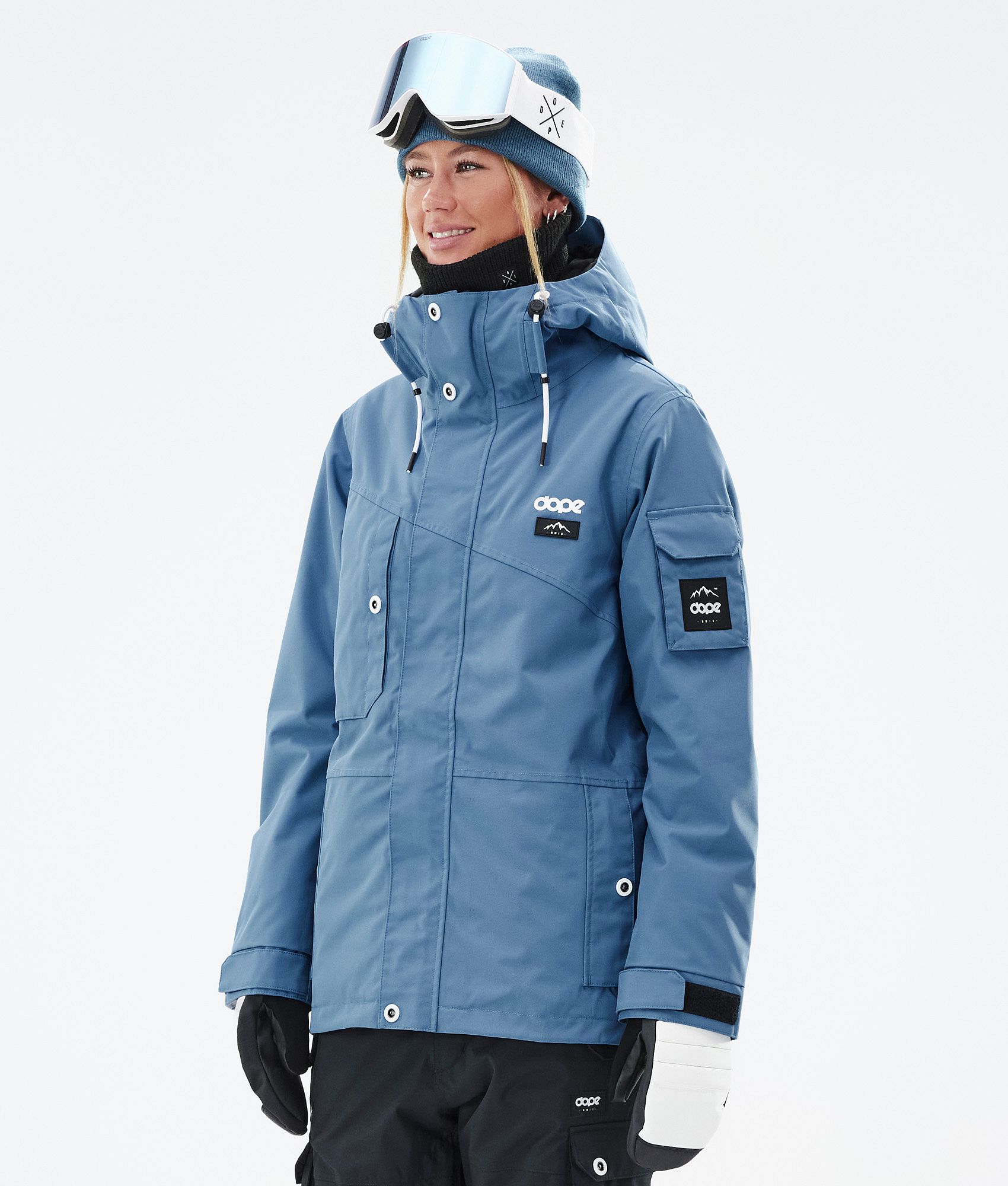 Pursky Women's Waterproof Ski Jacket Winter Puffer Snow Coat Fur Hooded Raincoat 