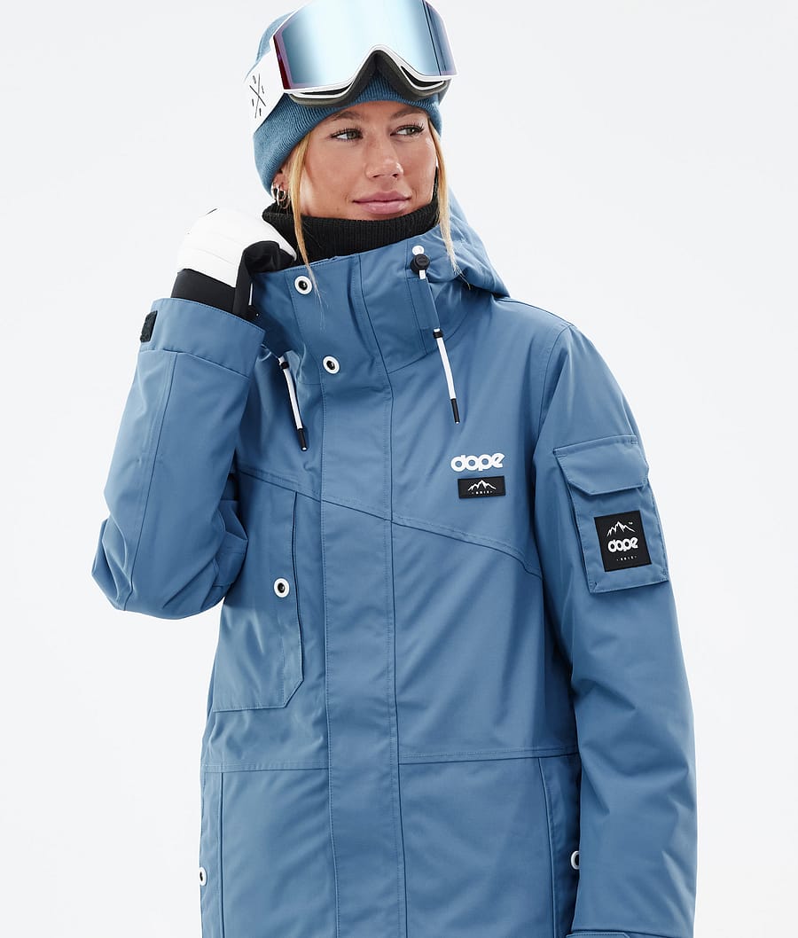 Adept W Snowboard Jacket Women Blue Steel