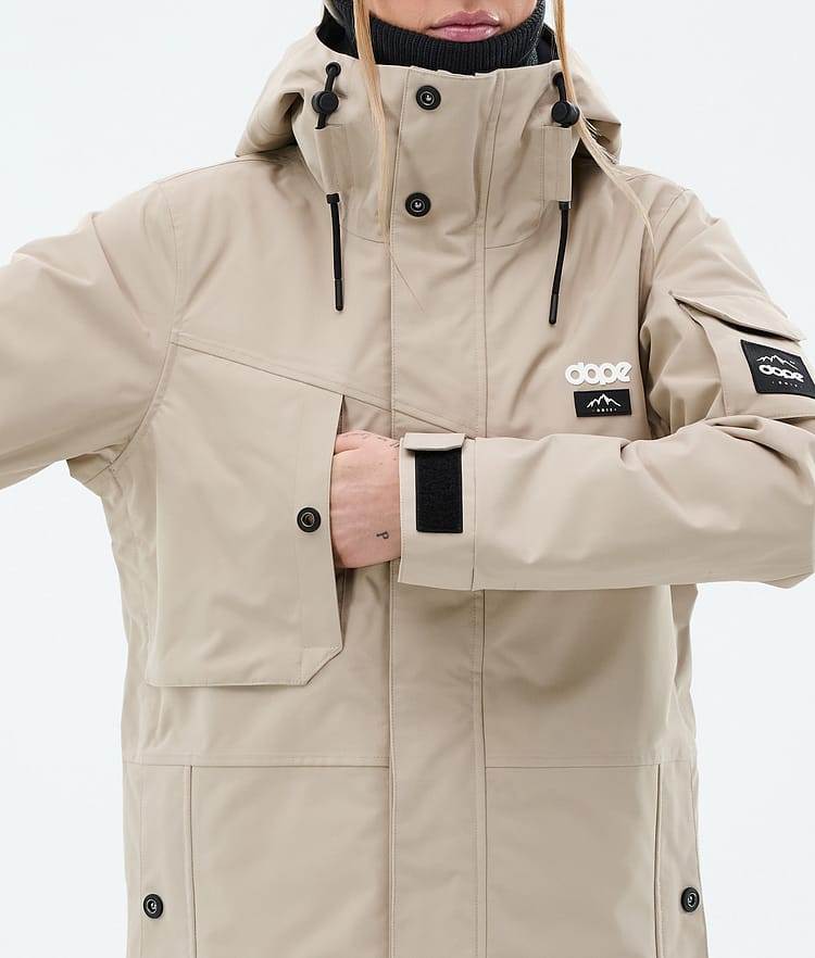 Adept W Snowboard Jacket Women Sand, Image 9 of 10