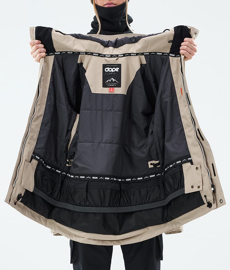 Adept W Snowboard Jacket Women Sand, Image 10 of 10