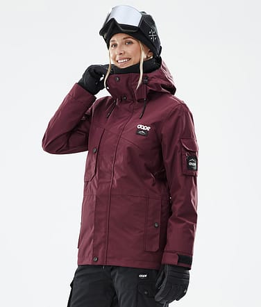 Adept W Giacca Snowboard Donna Don Burgundy