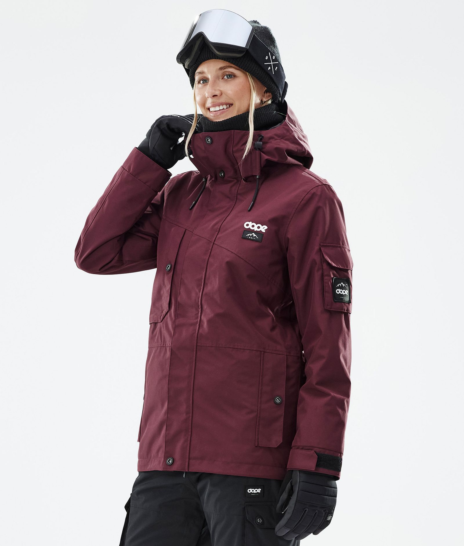 Adept W Snowboard jas Dames Don Burgundy Renewed, Afbeelding 1 van 8