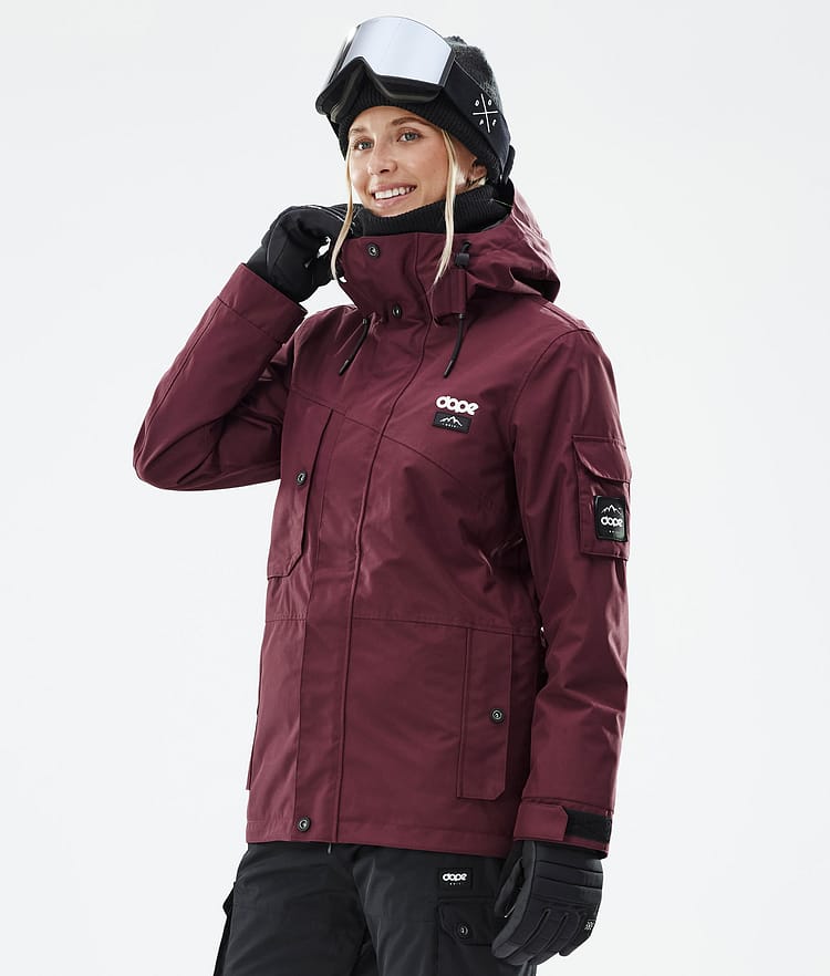 Adept W Skijakke Dame Don Burgundy, Billede 1 af 8