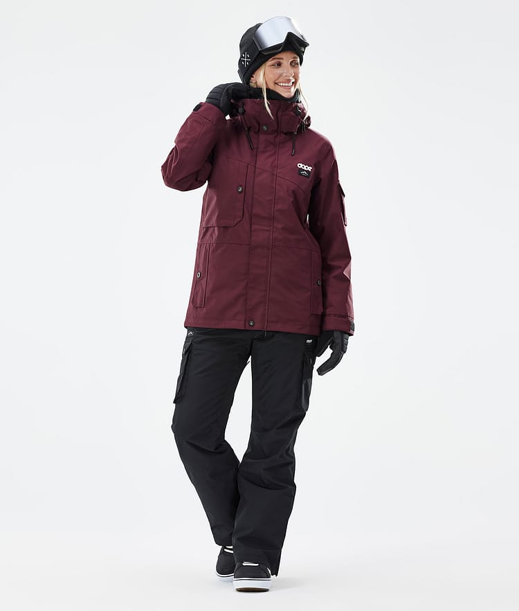 Adept W Snowboard Jacket Women Don Burgundy Renewed, Image 3 of 8