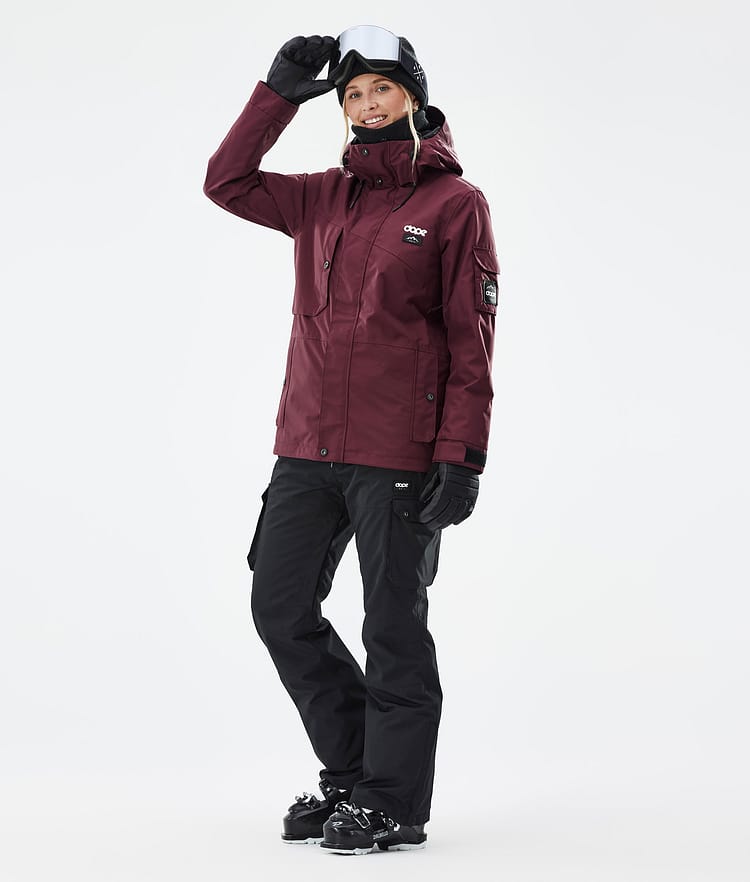 Adept W Ski Jacket Women Don Burgundy, Image 3 of 8