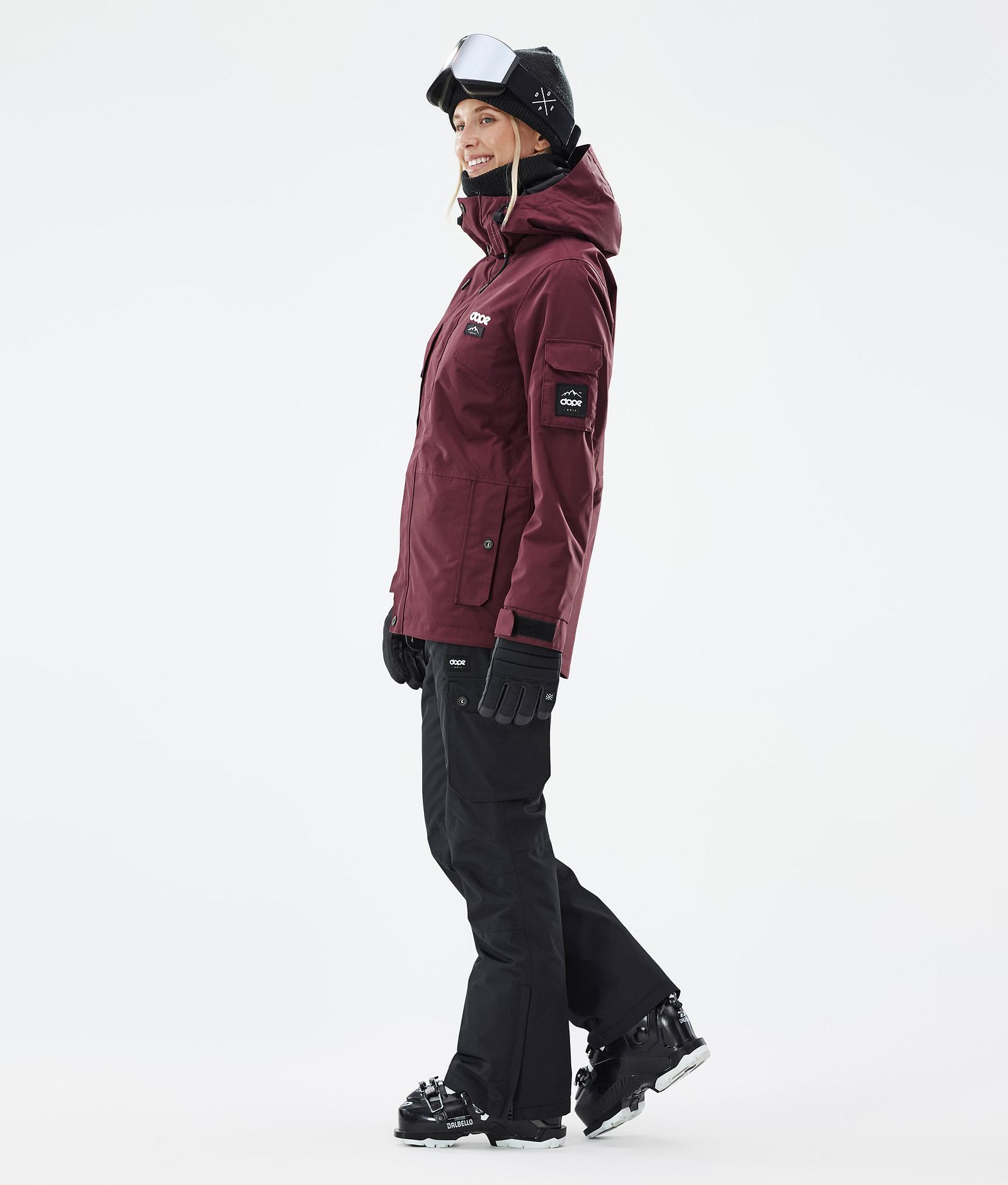 Adept W Skijakke Dame Don Burgundy, Billede 3 af 8