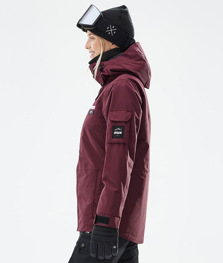 Adept W Ski Jacket Women Don Burgundy, Image 6 of 8