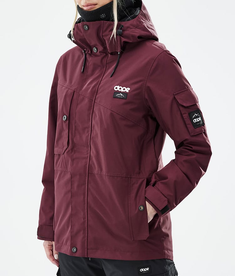 Adept W Snowboard Jacket Women Don Burgundy Renewed, Image 8 of 8