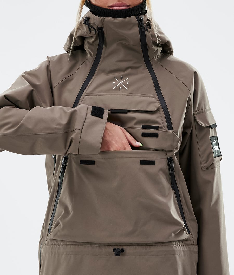 Akin W スノーボードジャケット レディース Walnut