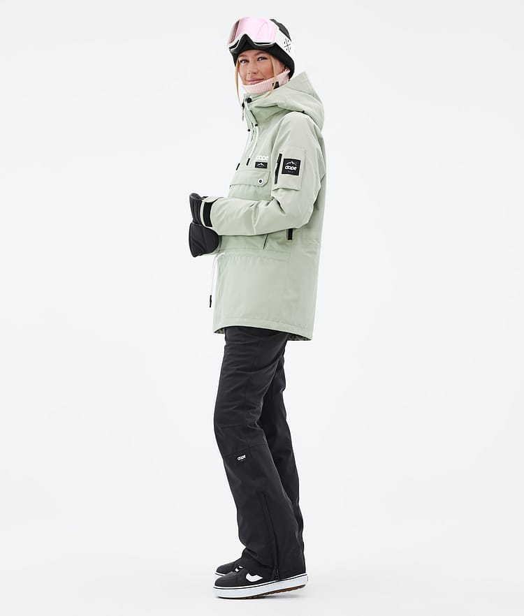 Annok W Snowboardjakke Dame Soft Green