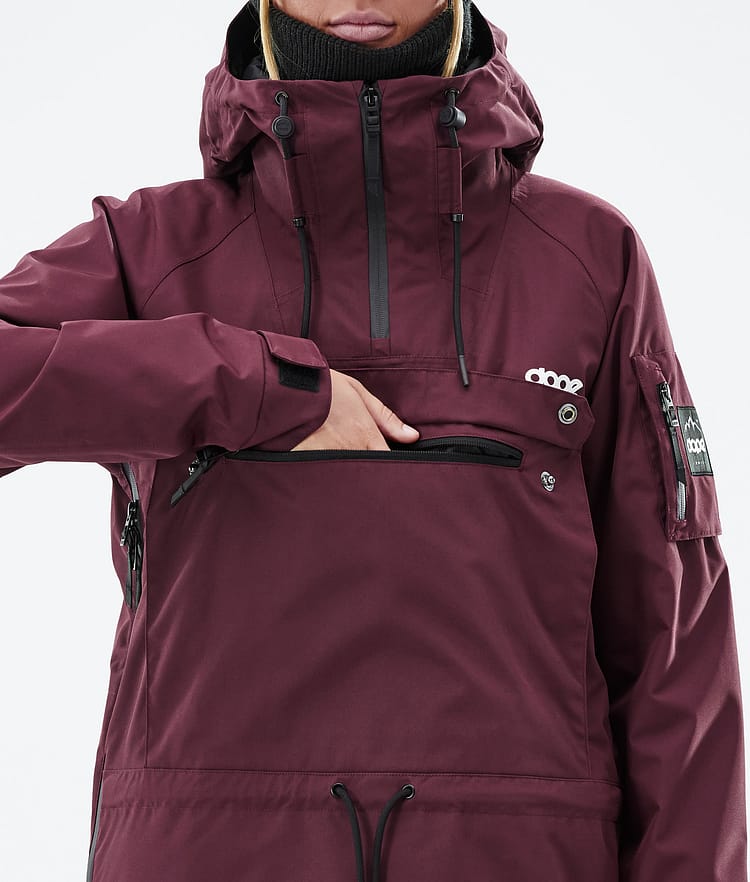 Annok W Ski Jacket Women Don Burgundy, Image 9 of 9